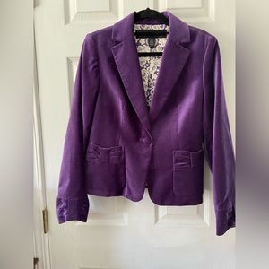 Brand new velvet purple jacket size 2